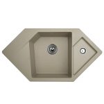 Metalac xDiamond bež, šampanjac 960x510 Ø90 sudopera