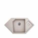 Metalac granitna usadna sudopera xDiamond bež 960x510 Ø90