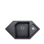 Metalac granitna usadna sudopera xDiamond crna 960x510 Ø90