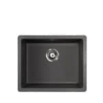 Metalac Quadro U 50 crna 570x470 Ø90 granitna podgradna sudopera